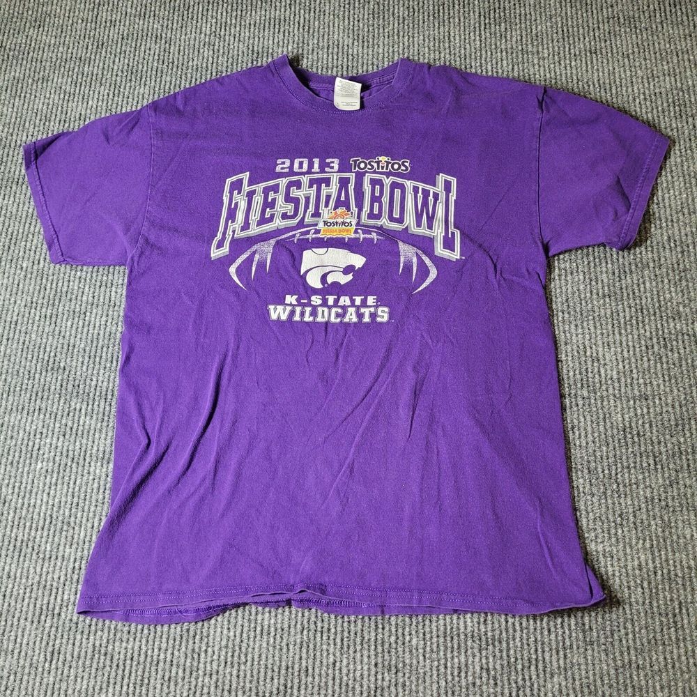 Kansas State Wildcats 2013 Fiesta Bowl T Shirt Size Large KSU Purple NCAA